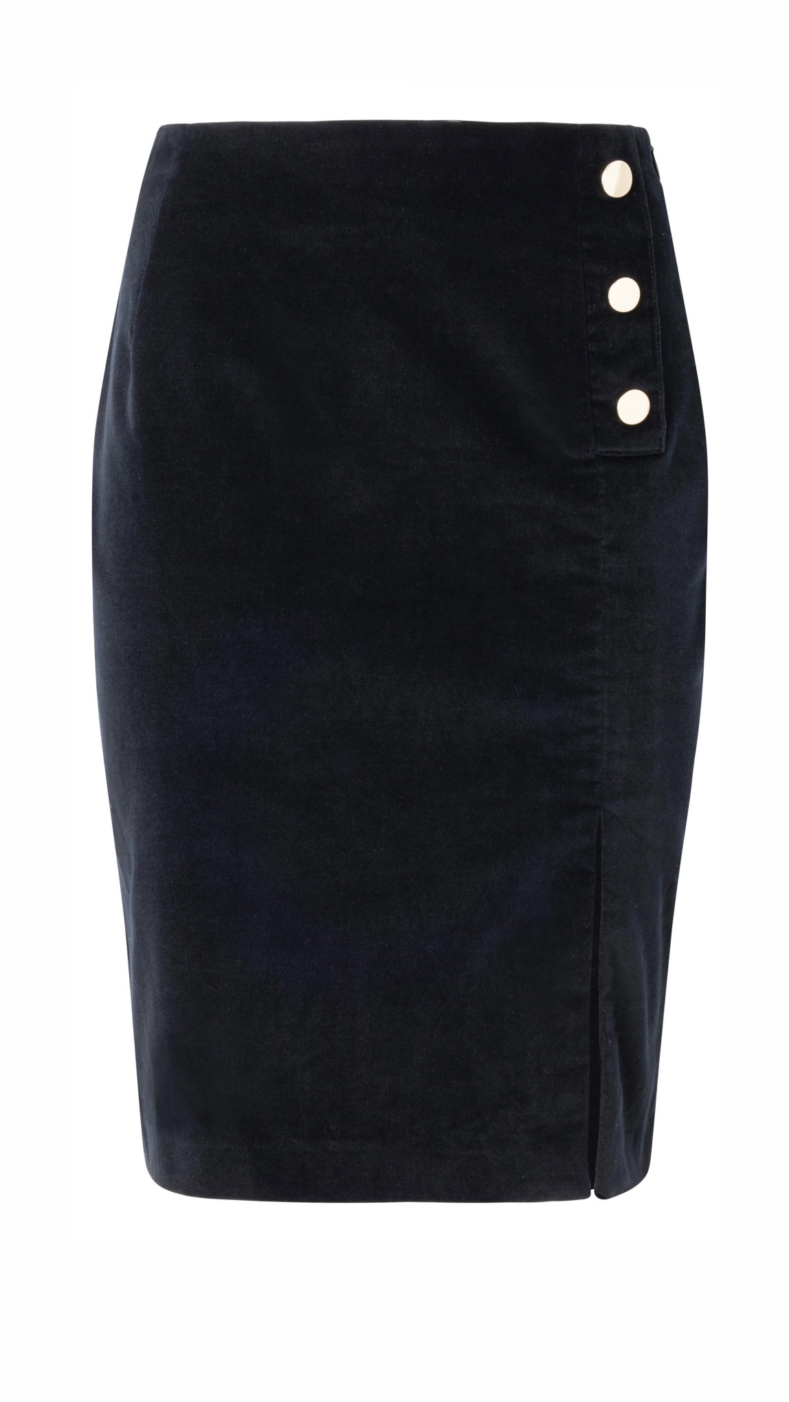 FALDA TERCIOPELO CON BOTONES NICKLE FREE