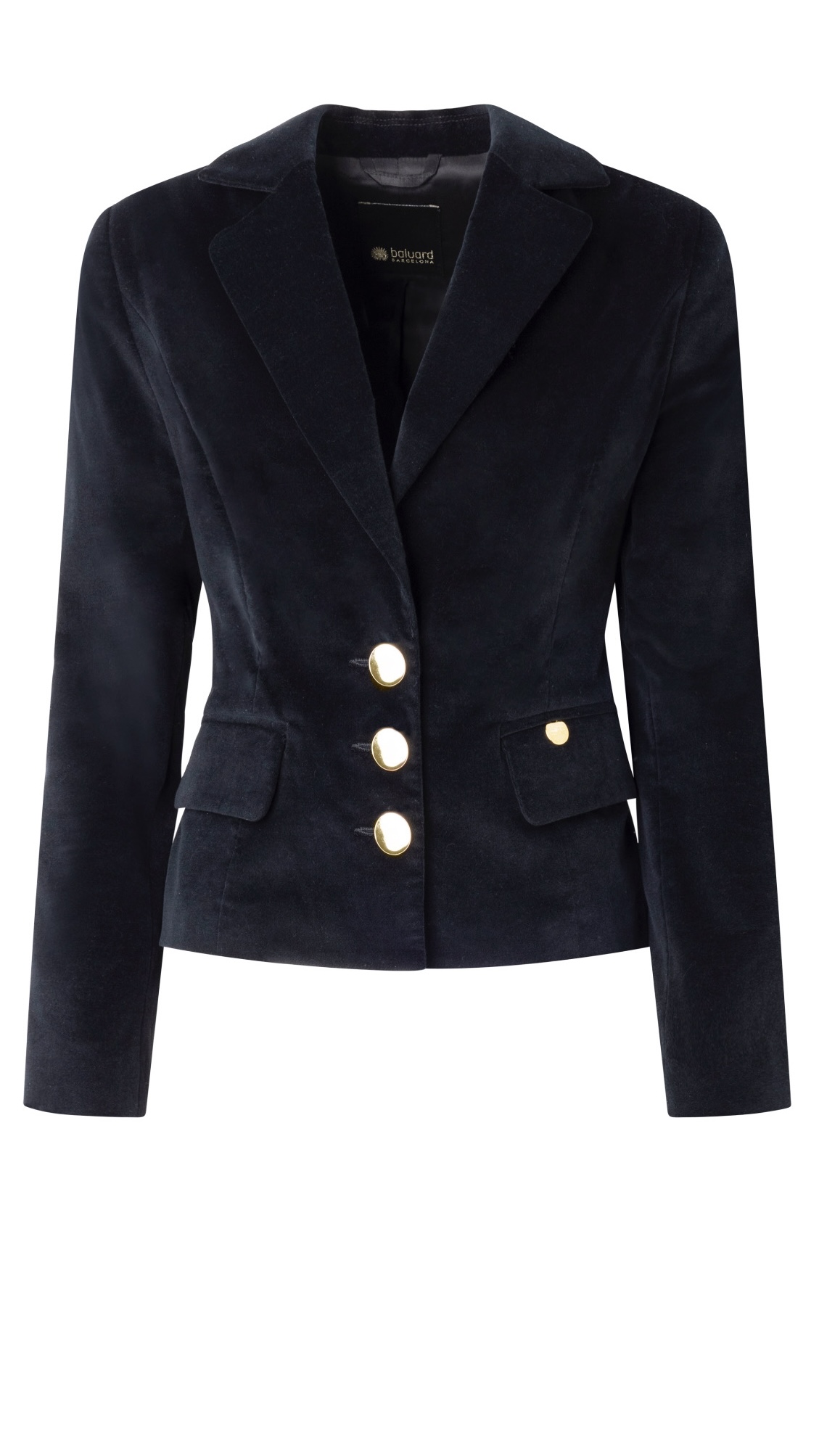 BLAZER DE TERCIOPELO CON BOTONES NICKLE FREE