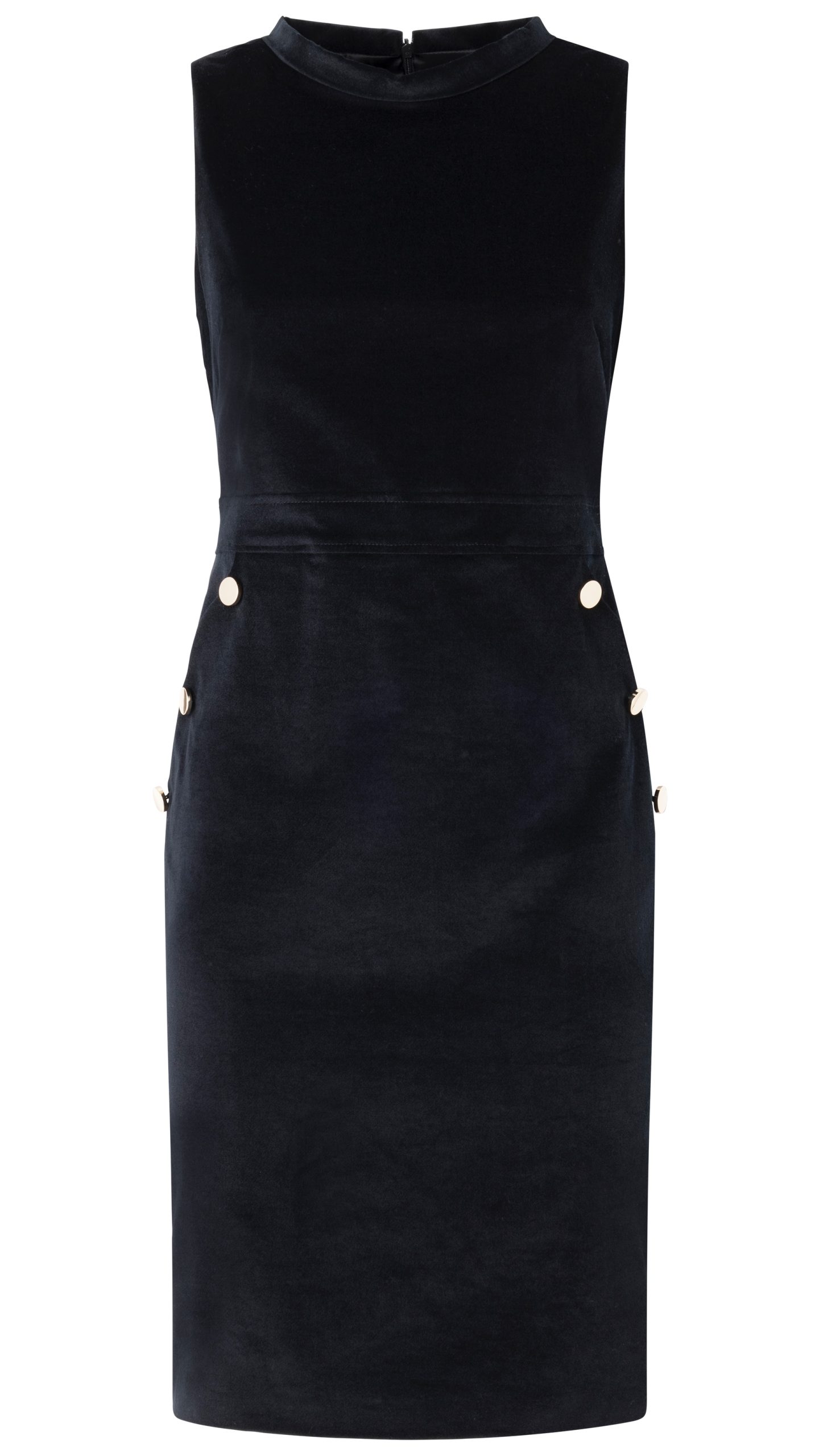 VESTIDO EN TERCIOPELO CON BOTONES NICKLE FREE