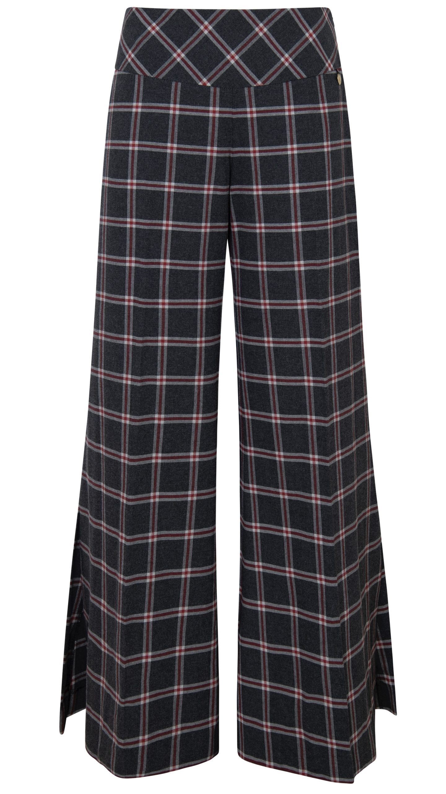 PANTALÓN PALAZZO TARTAN EN ALGODÓN RECICLADO