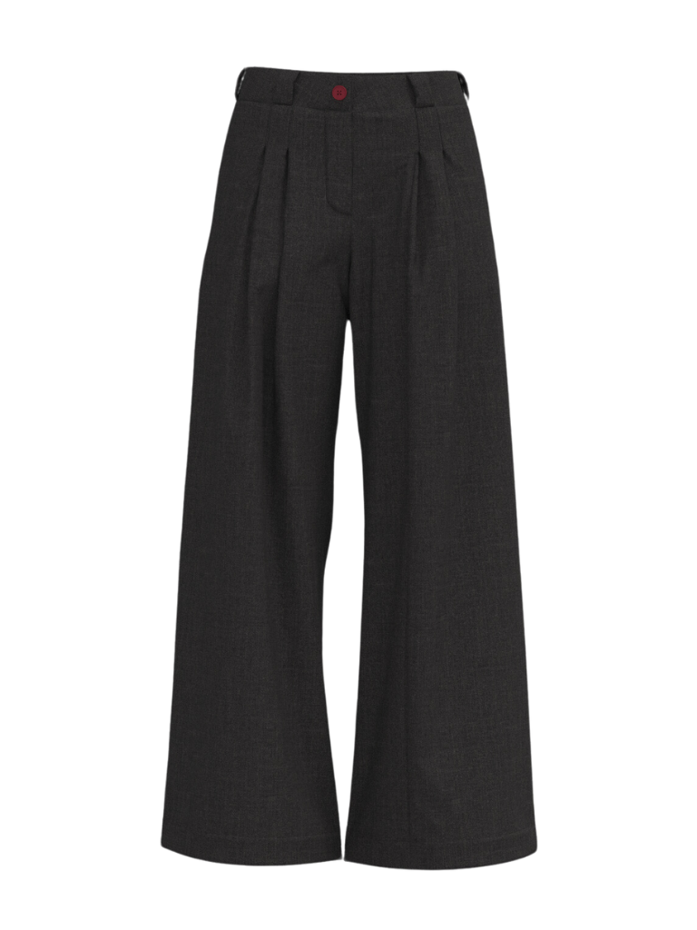 PANTALON PLEATS JASPEADO ANTRACITA