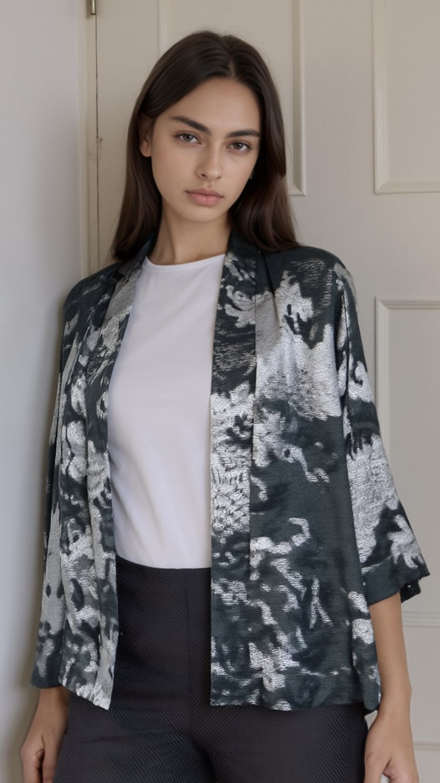 KIMONO MAREA PLATA EN POLIÉSTER RECICLADO