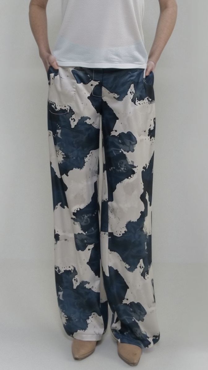 PANTALÓN PALAZZO EN POLIÉSTER RECICLADO